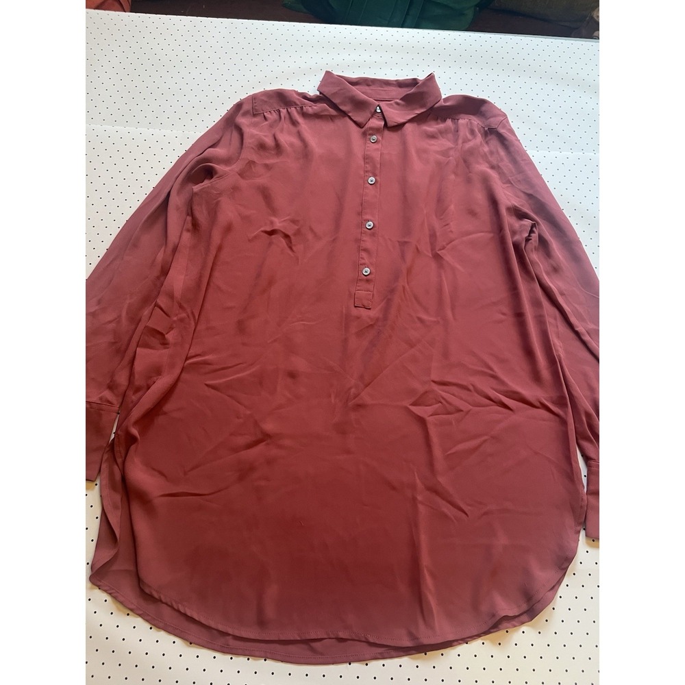 LOFT Dusty Rose Blouse Romantic Feminine Minimalist Office Chic